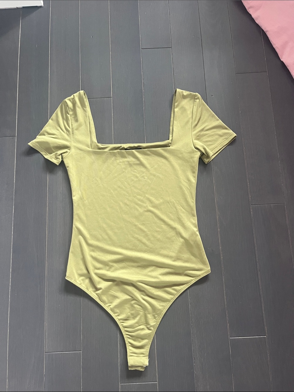 Forever 21 Light Green Square-Neck Bodysuit